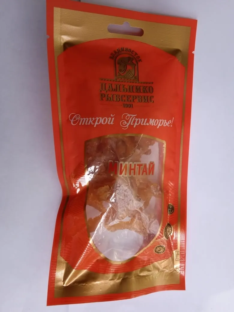 фотография продукта Минтай сушено-вяленный "карамелька" 50г 