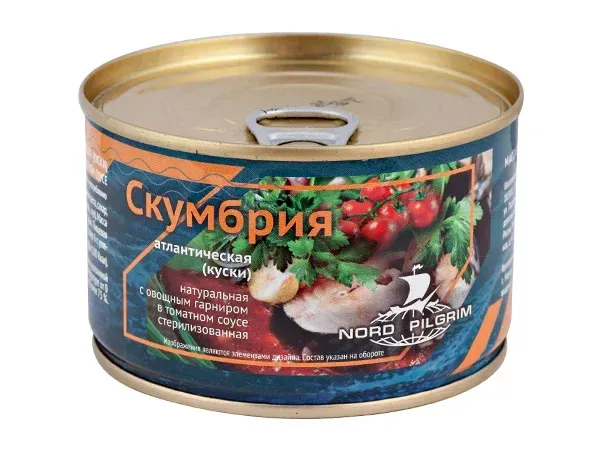 фотография продукта Скумбрия с овощ гарниром в томат соусе